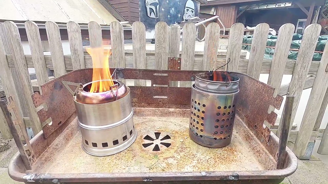 Hobo Kocher mit Holzpellets gegen Ikea Besteckkasten