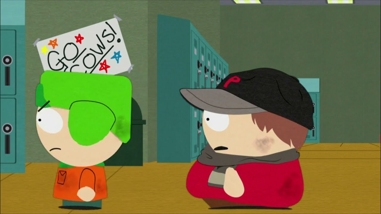 KYLE desce o cacete em CARTMAN ao descobrir que ele o passou AIDS