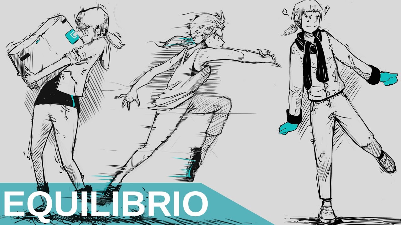 Dibujar Equilibrio en tus personajes. Poses, Peso, Gravedad etc