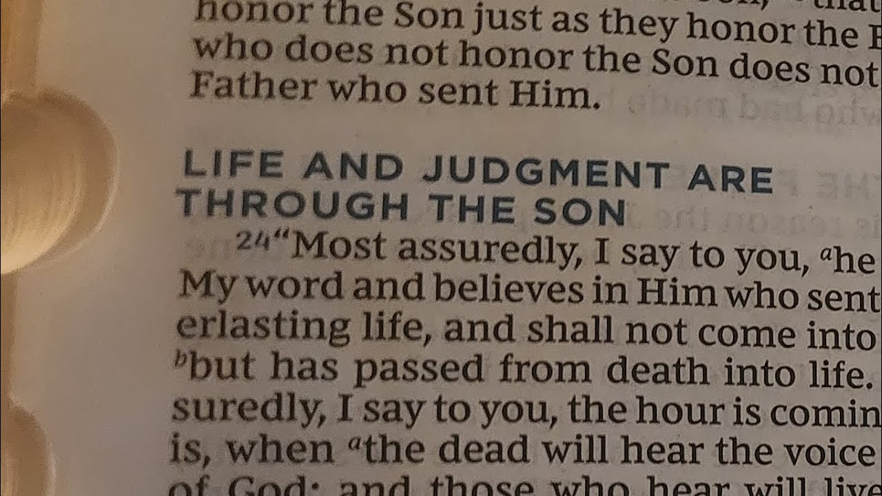 Gospel According to John 5: 24-47  Pray, Read, Discuss!