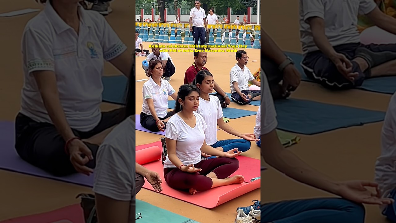 Kolkata celebrates Yoga Day with PM Modi | 12th International Yoga Day Celebration In Kolkata #yoga