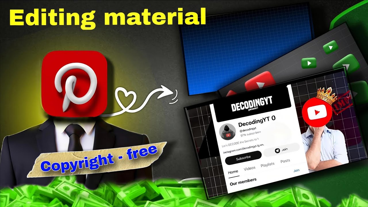 High quality Video editing material download kre without copyright free | decoding yt video editing 