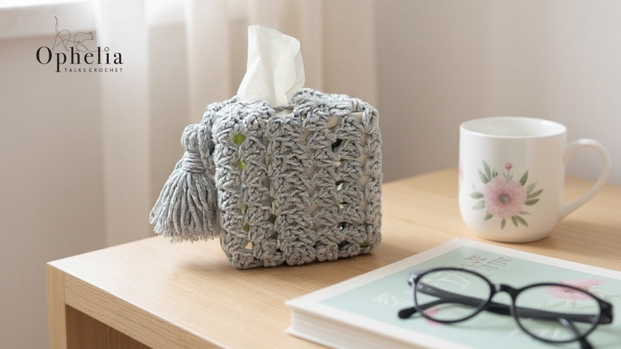 Crochet Tissue Box Cover // Quickest one you'll ever make!