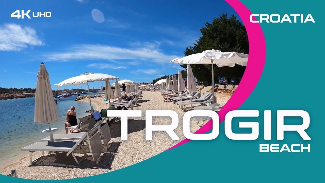 Discover the Beach Near Old Town Trogir 4K