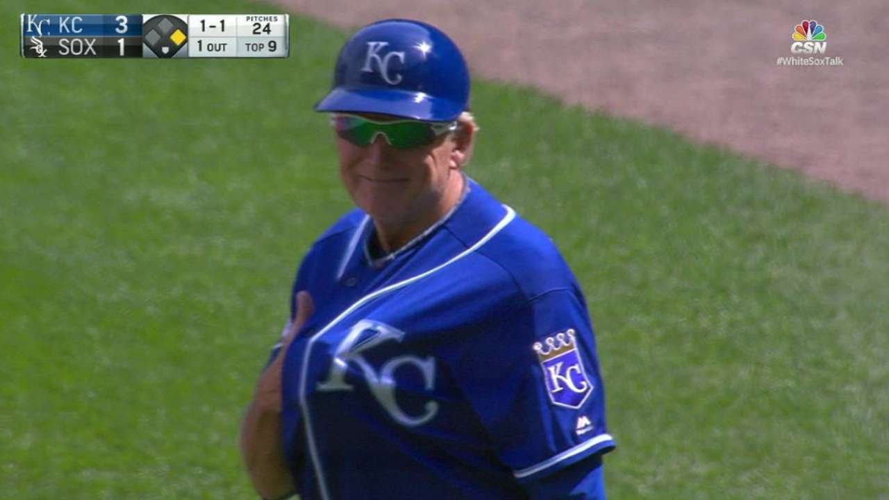 KC@CWS: Kuntz narrowly avoids Colon's line drive