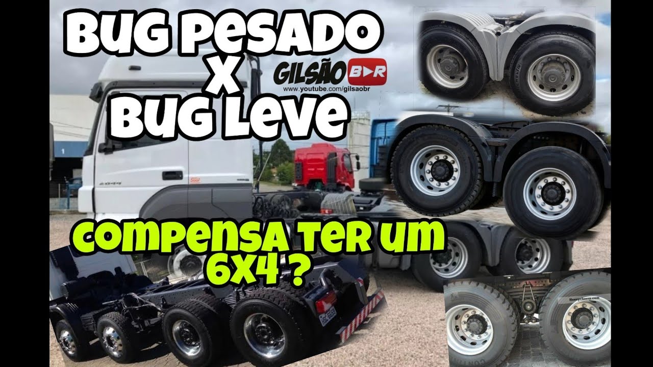 bug pesado x bug leve, vantagens e desvantagens  de um cavalo 6x4