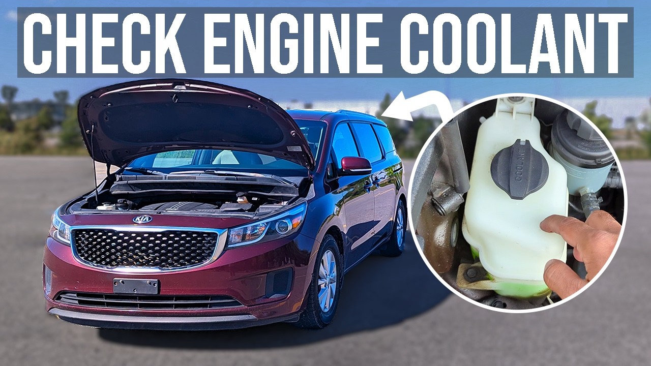 Проверка уровня охлаждающей жидкости в Kia Sedona 2015-2021 гг.