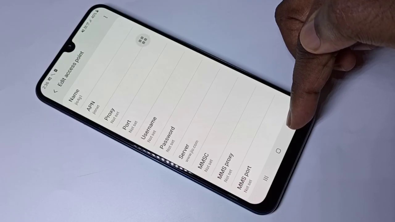 Настройки APN для Samsung Galaxy A21s Jio