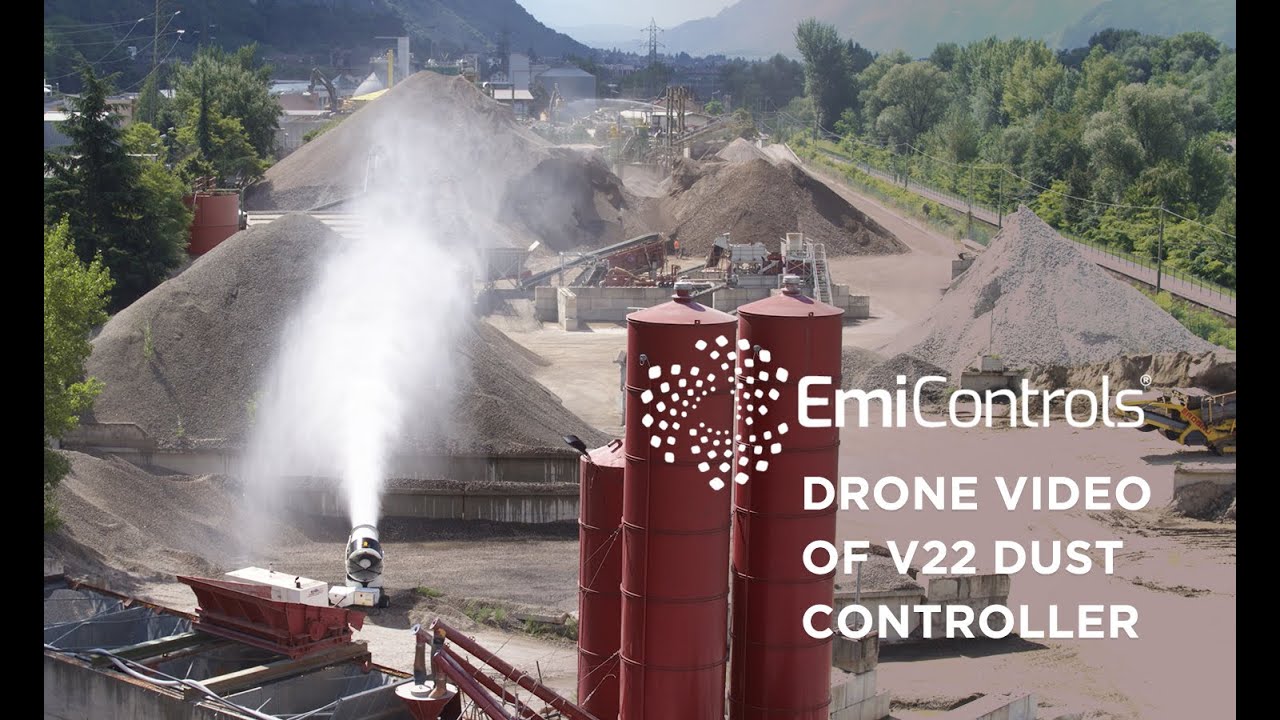 Dust Suppression in Quarry by EmiControls - Drone Video