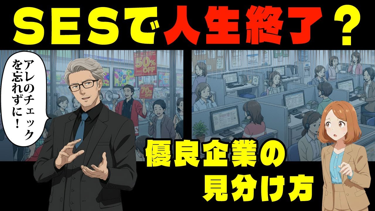SESはやめとけと言われるのはなぜ？人生終了って本当？優良企業の見分け方は？