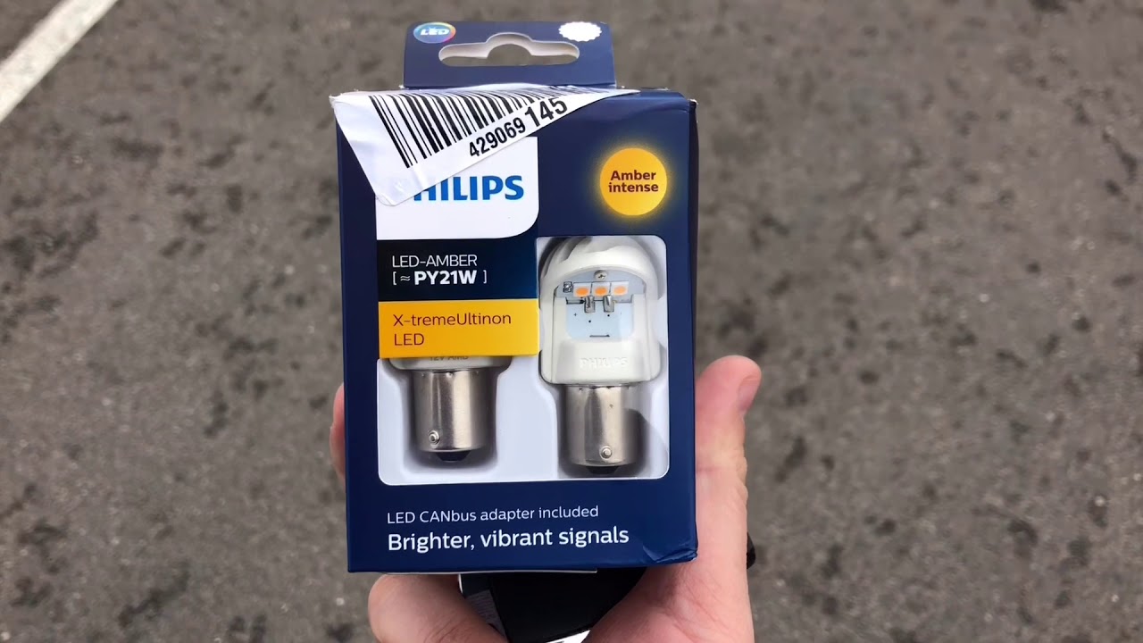 Замена Лампы поворота на Philips, LED-Amber, 2-е поколение, PY21W на Mercedes-Benz GLK220
