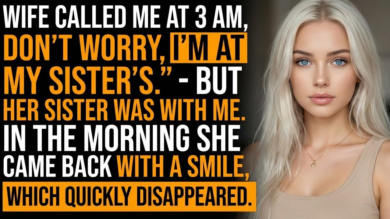 She Called Me At 3 AM, “Don’t Worry, I’m At My Sister’s.” — But Her Sister Was With Me.