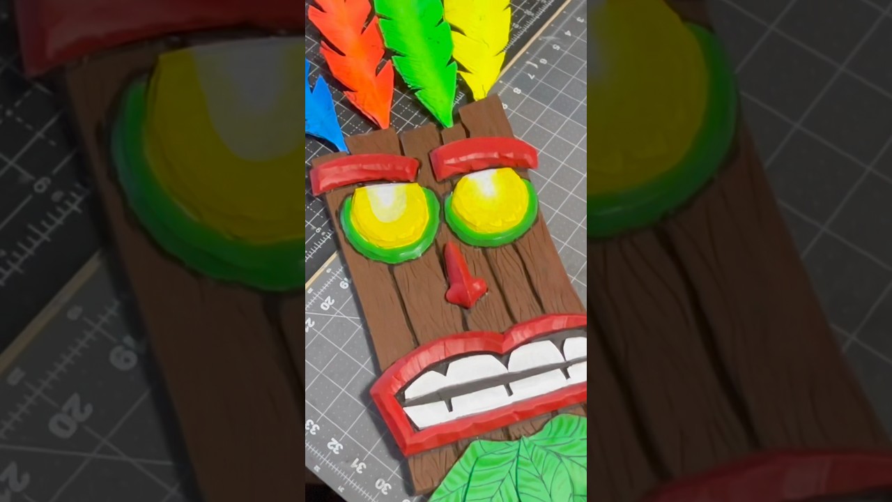 No sanding and minimal tool DIY Aku Mask with EVA Foam! Easy gift craft for xmas & other holidays!