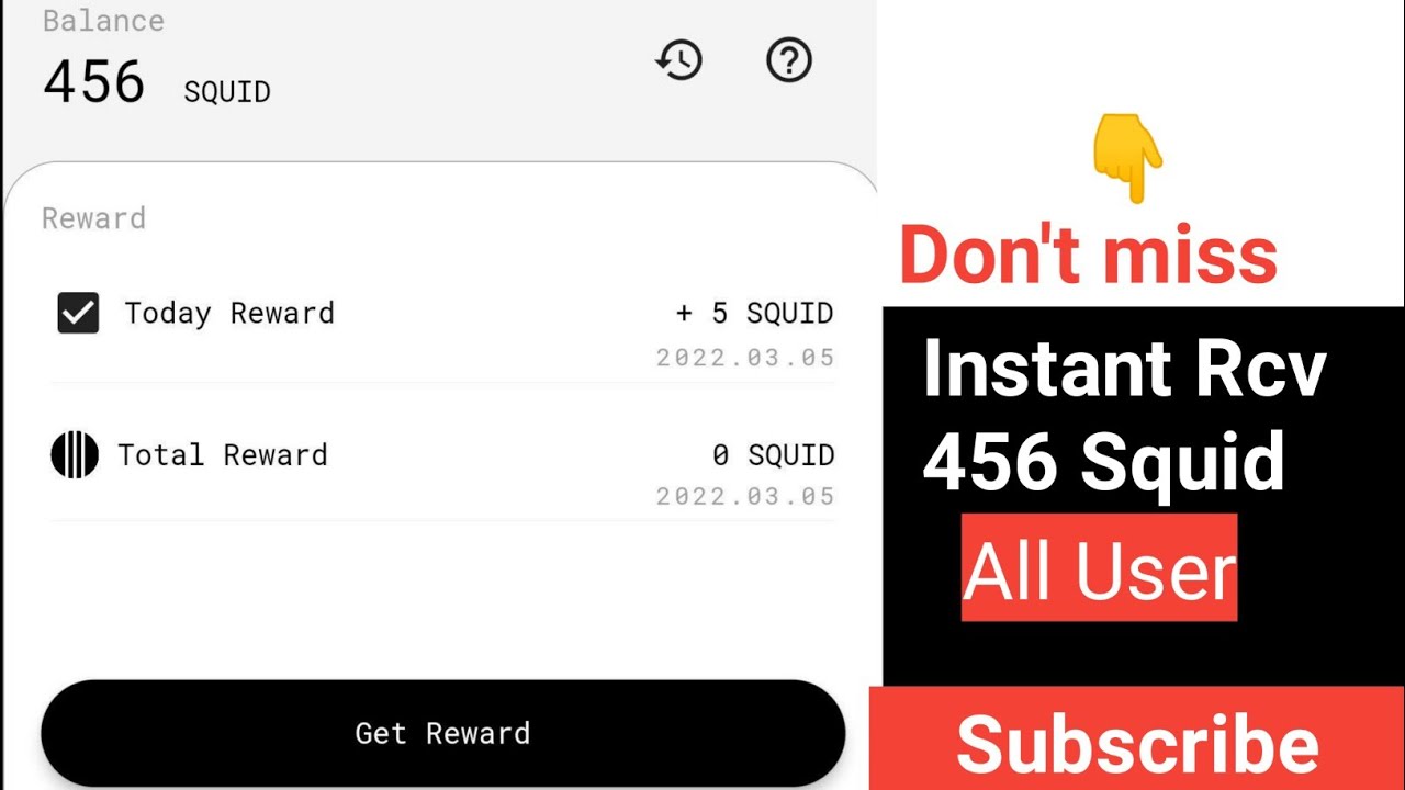 Squid Wallet Offer 🔥 Reward : 456 Tokens ( For All ) #yeamin66962 #Subscribe #iME #wallet_offer