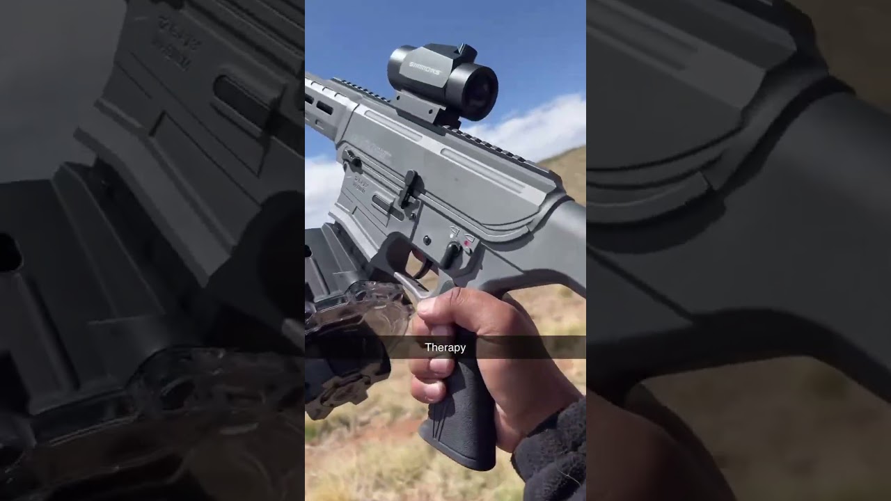 GeForce AR style shotgun with a 20 round drum mag