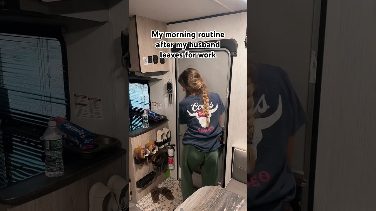 My morning routine after my husband leaves for work🤣 #camper #dayinmylife #dayinmylifevlog