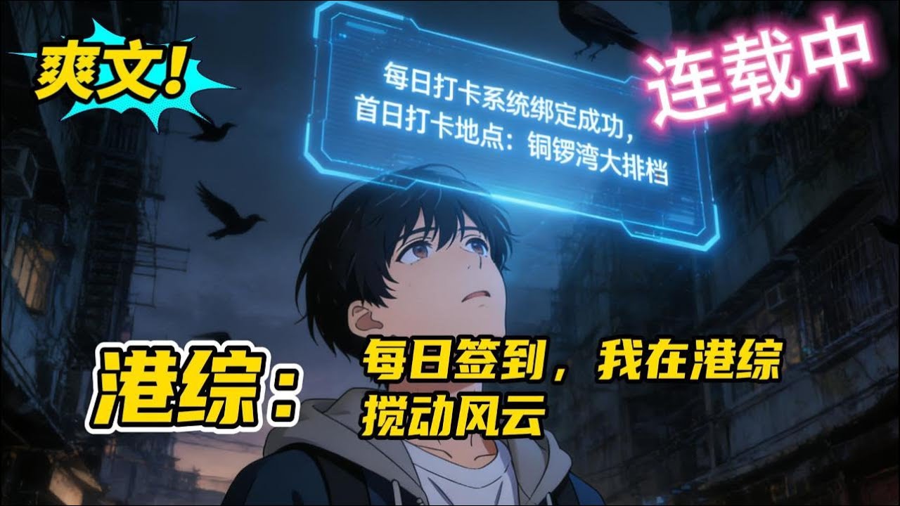 《港综：每日签到，我在港综搅动风云》宁西，一个牛马穿越到港综世界，觉醒每日签到系统，在港综世界搅动风云，名望，权力，财富都在这里，看宁西如何笑看风云。#小说 #爽文