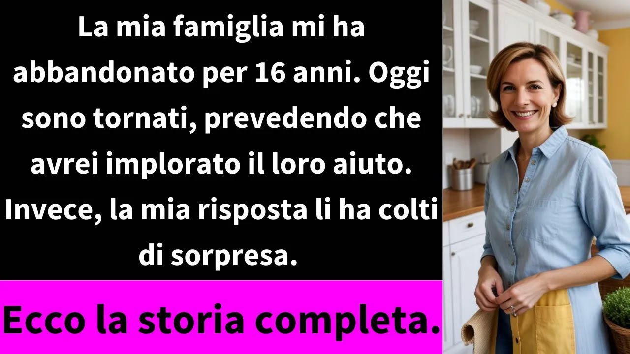 La mia famiglia mi ha abbandonato per 16 anni. Oggi sono tornati, prevedendo che avrei implorato