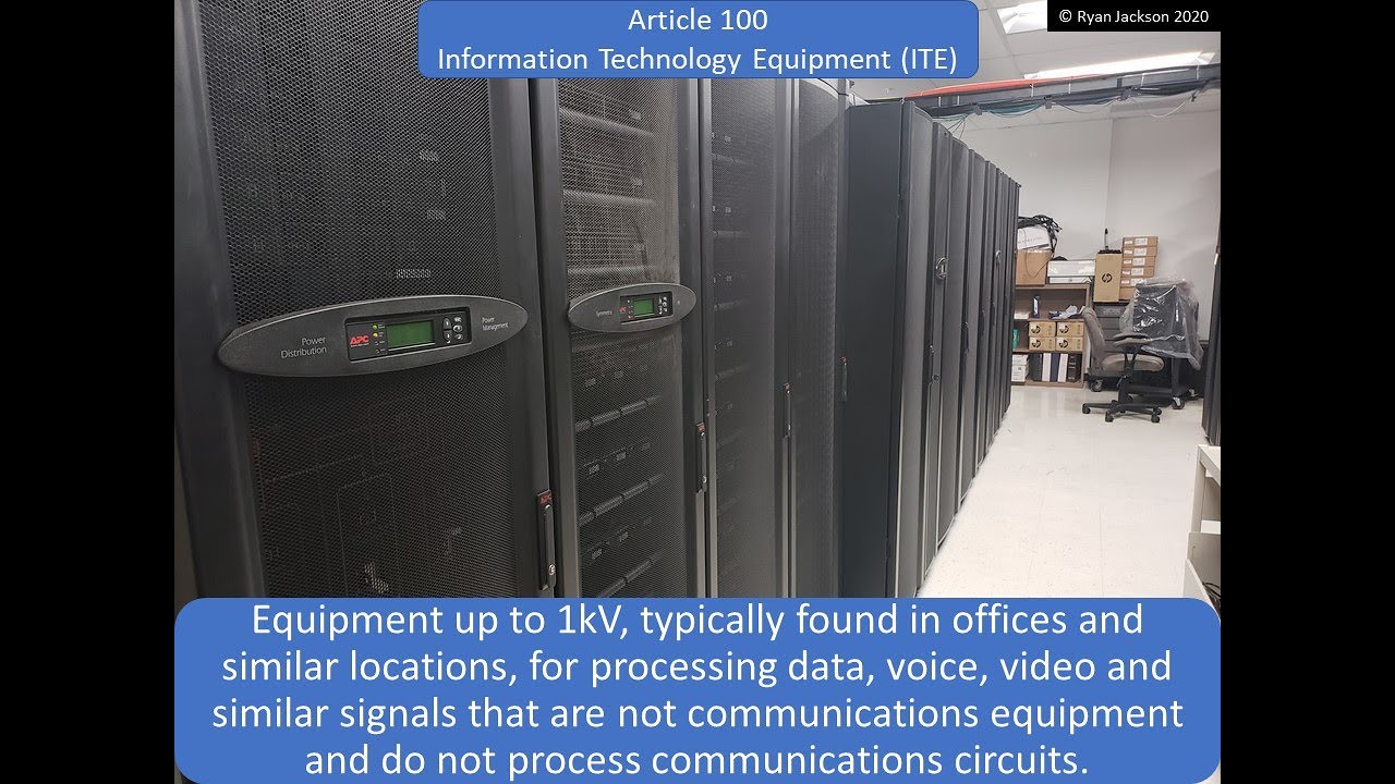 100 Days of Article 100: IT Equipment and IT Equipment Rooms