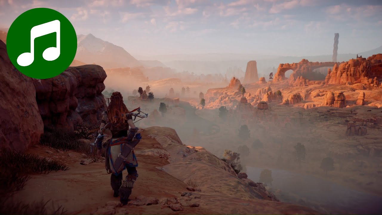 Relaxing HORIZON ZERO DAWN Ambient Music & Ambience 🎵 Canyon View (HZD OST | Soundtrack)