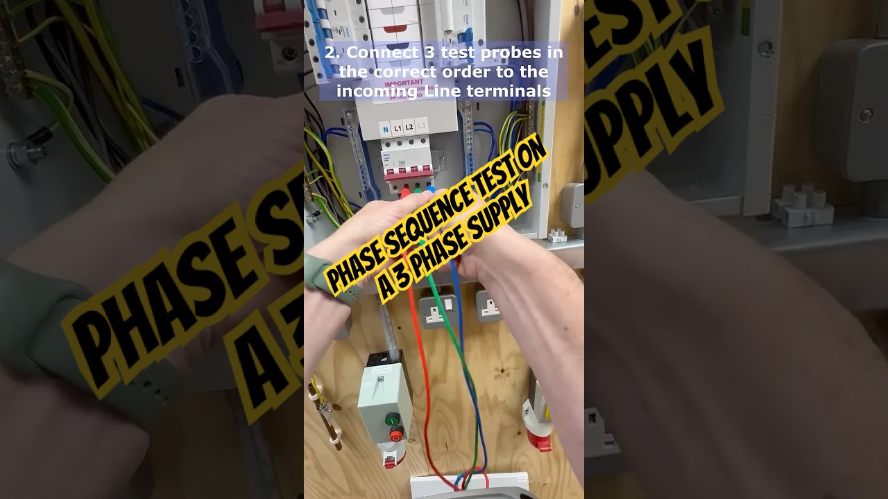 Test kolejności faz w zasilaniu tr&oacute;jfazowym #2391 #elektryk #am2 #megger #inspekcjaitestowanie