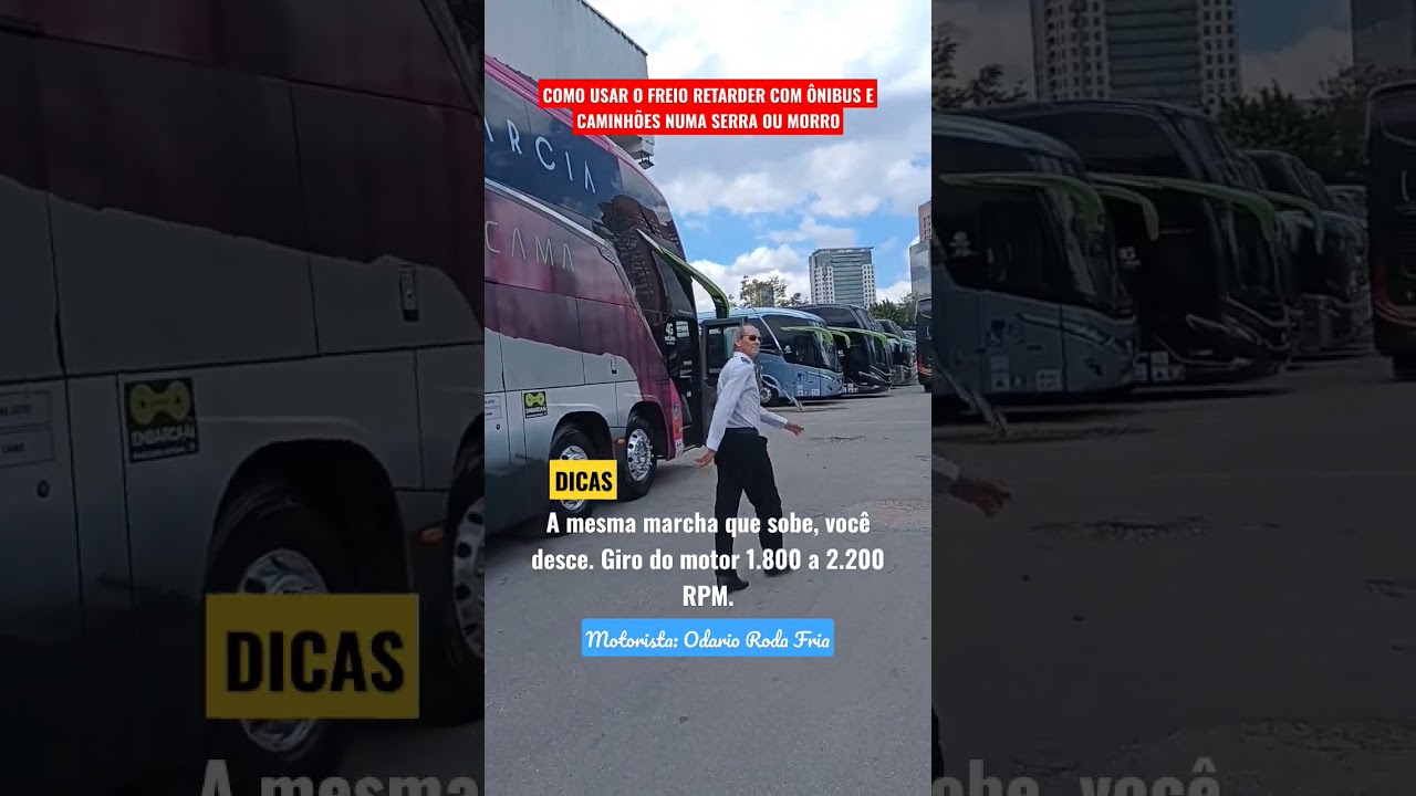 Como usar o Freio  Auxiliar Retarder com &ocirc;nibus e caminh&otilde;es numa serra ou morro.