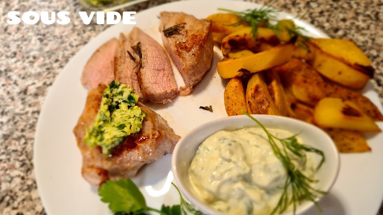 Мясо в вакууме и картошка Термомикс . Sous vide garen  Thermomix Rezepte