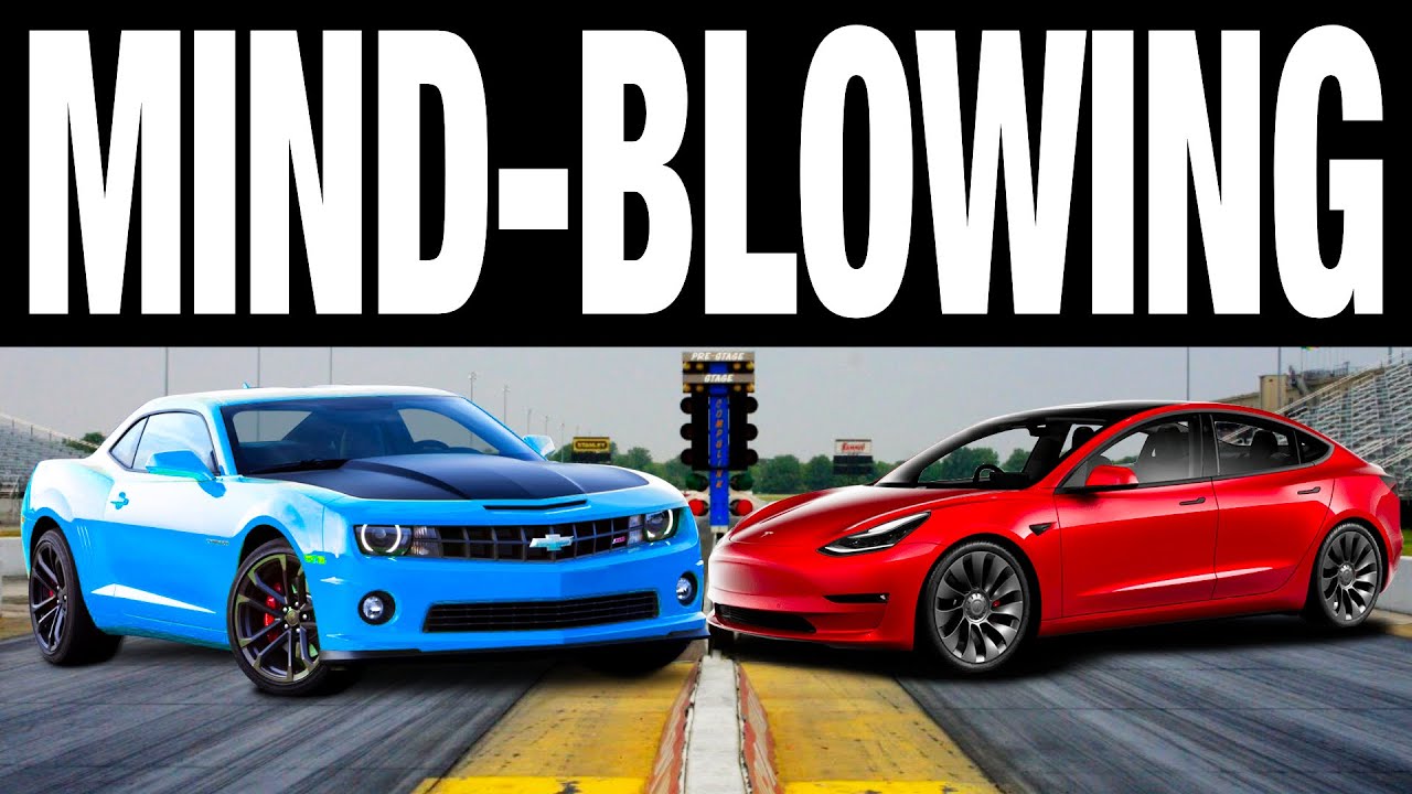This Video Will CHANGE YOUR MIND! Tesla vs. Camaro: DRAG RACE REVEALS ALL