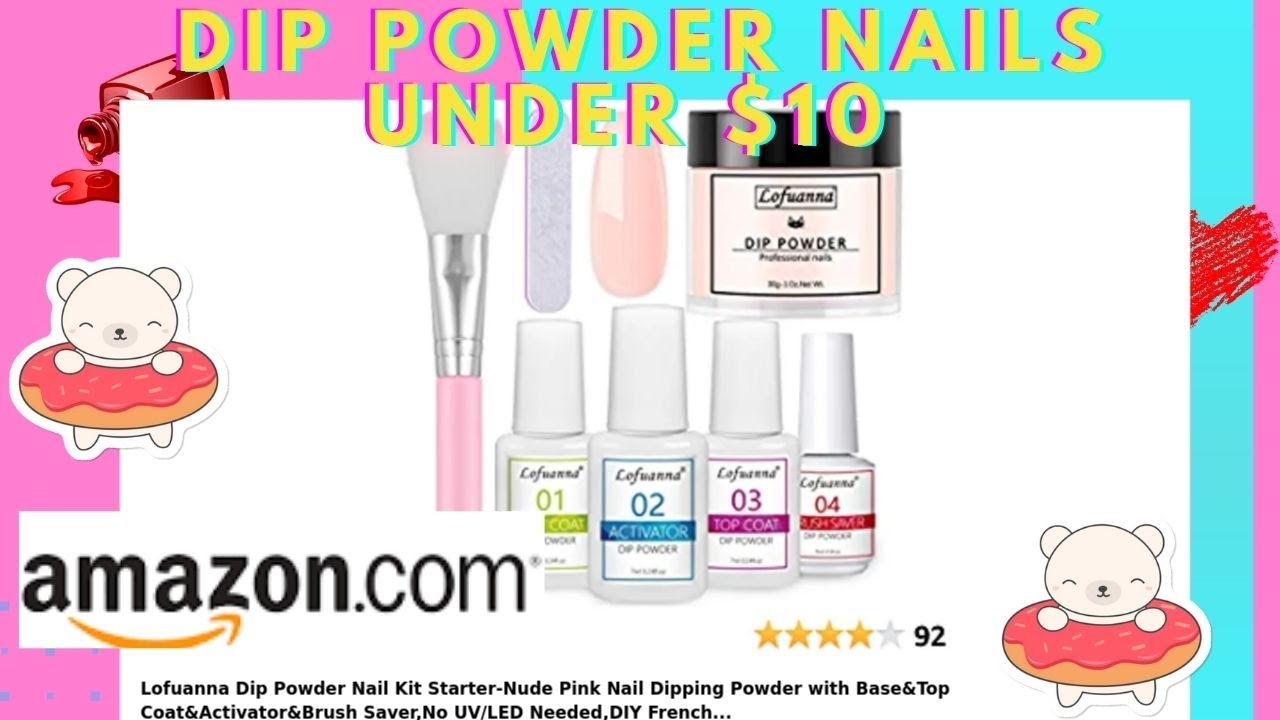 dip powder nails for $9/ lofuanna dip powder nails/easy dip powder tutorial