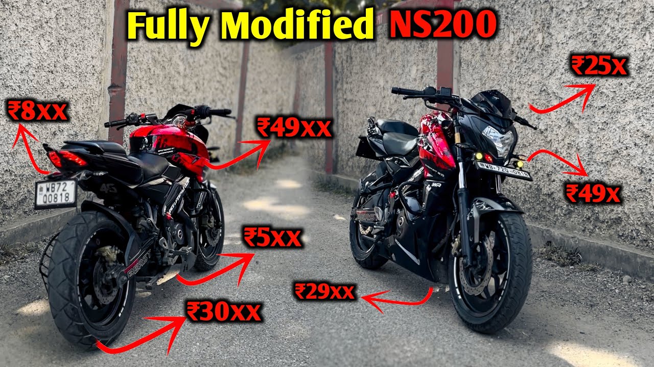 Ns200 Modifications | Ns200 Modified | Pulsar Ns200 Modification Total Cost | Ns200 Wrap Stickers