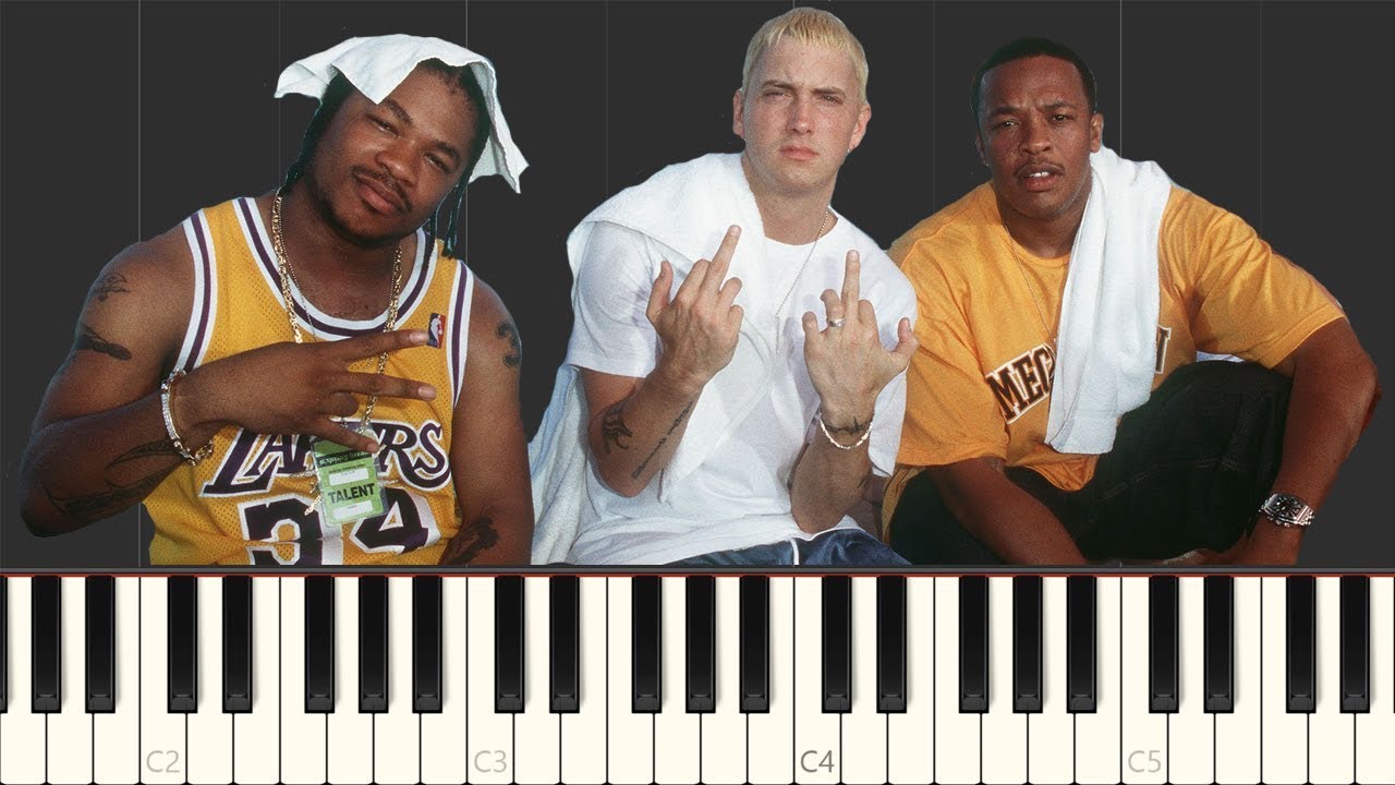 What's the Difference - Dr. Dre featuring Eminem & Xzibit [Piano Tutorial] (Synthesia)