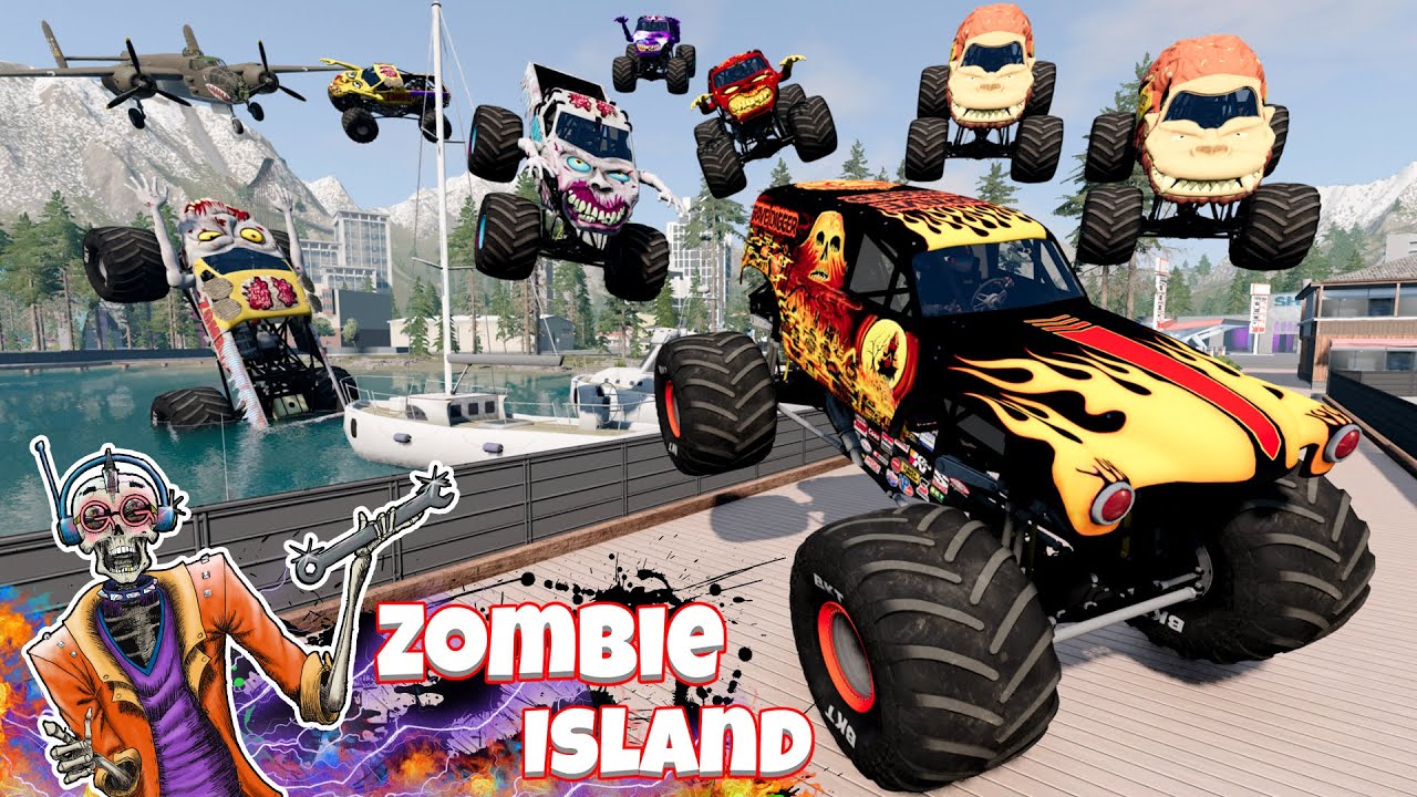 Monster Jam INSANE Racing, Freestyle, and High Speed Jumps | Monster Truck Zombie Adventure