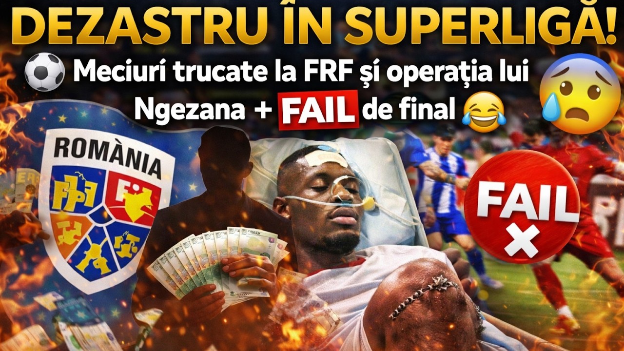 DEZASTRU ÎN SUPERLIGĂ! 😱 Meciuri trucate la FRF și operația lui Ngezana + FAIL de final 😂