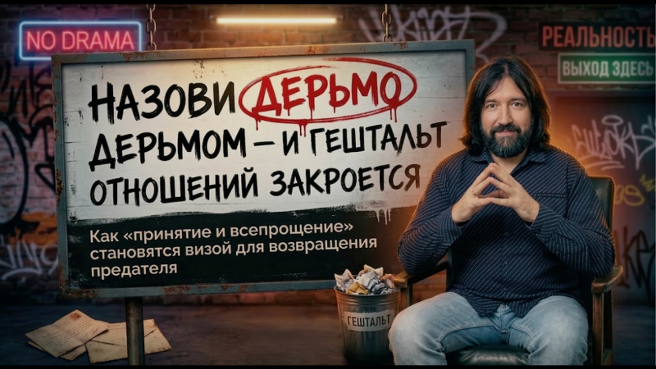 Назови дерьмо дерьмом и гештальт отношений закроется. 
