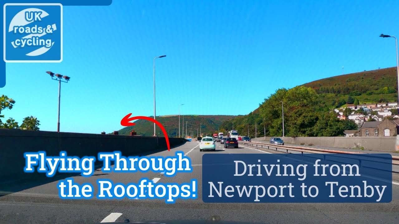 Road trip from Newport to Tenby, Wales - 4K