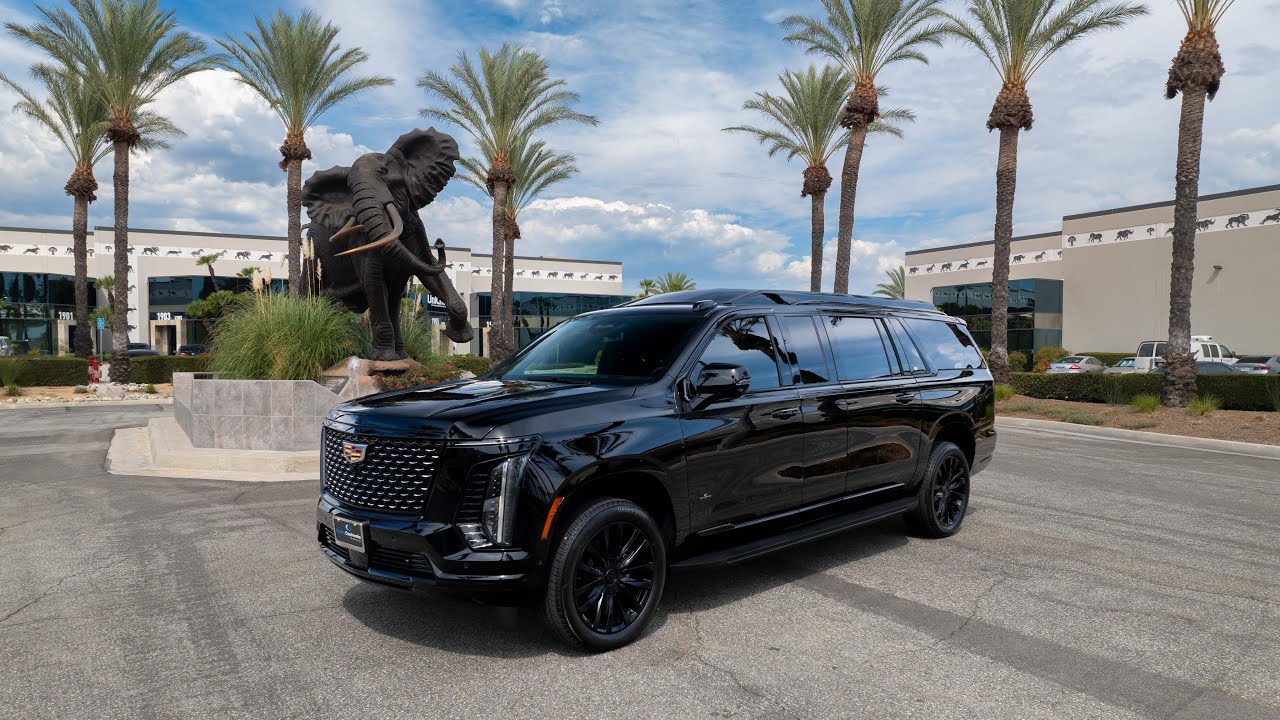 2025 Cadillac Escalade ESV | 22” Stretch Mobile Office CEO Conversion by Quality Coachworks