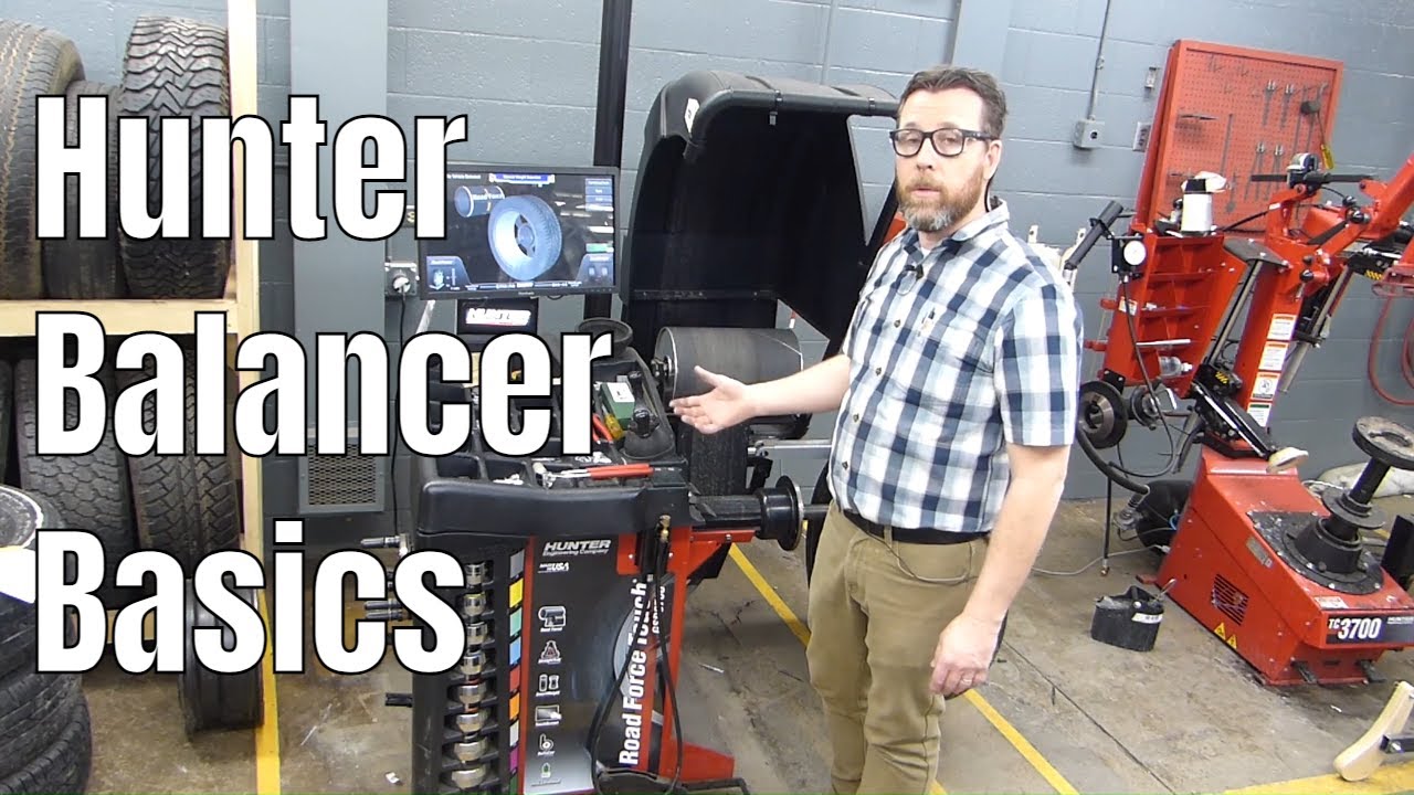 How to use a huter tire balancer with hammer on and adhesive sticky weights