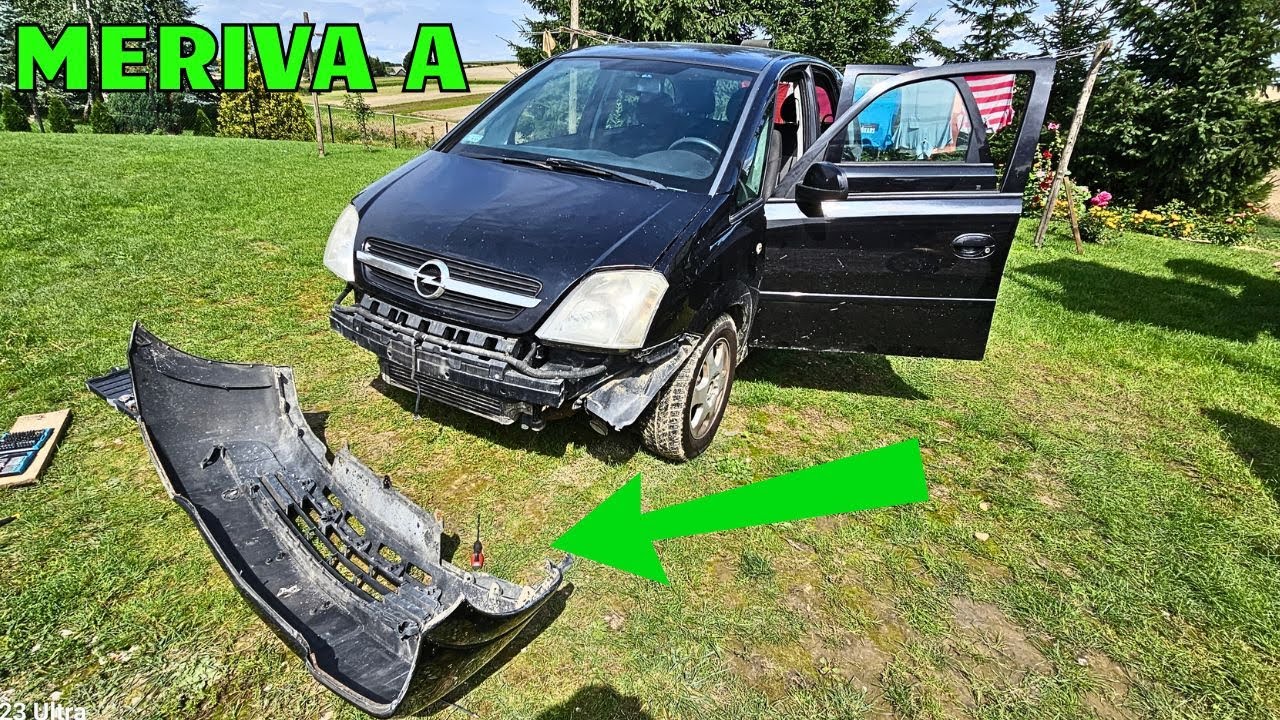 Снятие бампера Opel Meriva A - Передний бампер Opel Meriva A