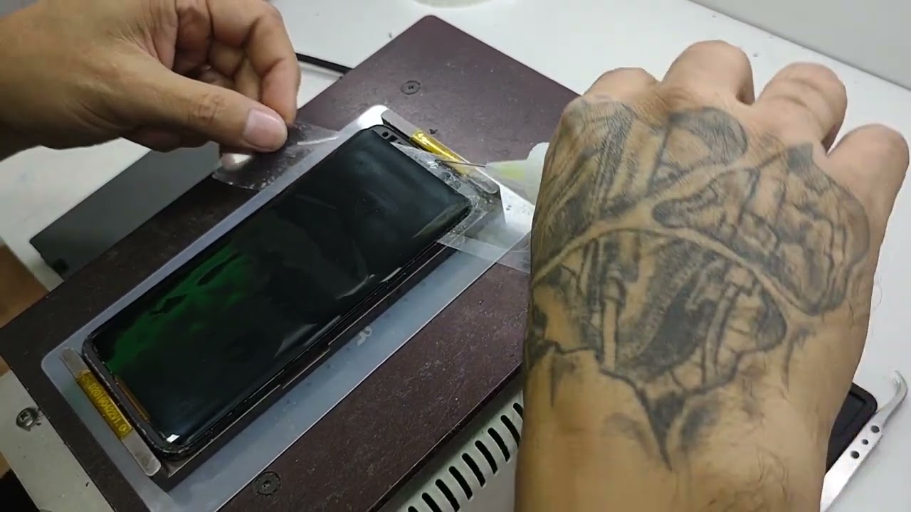 COMO COLAR A COLA OCA NO VIDRO EDGE E COMO TIRA LCD EDGE DA BASE #MAGO🧙🏻‍♂️🔮📲#