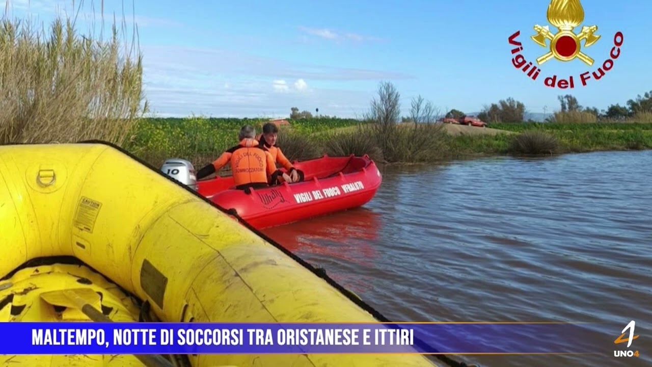 Maltempo, notte di soccorsi tra Oristanese e Ittiri