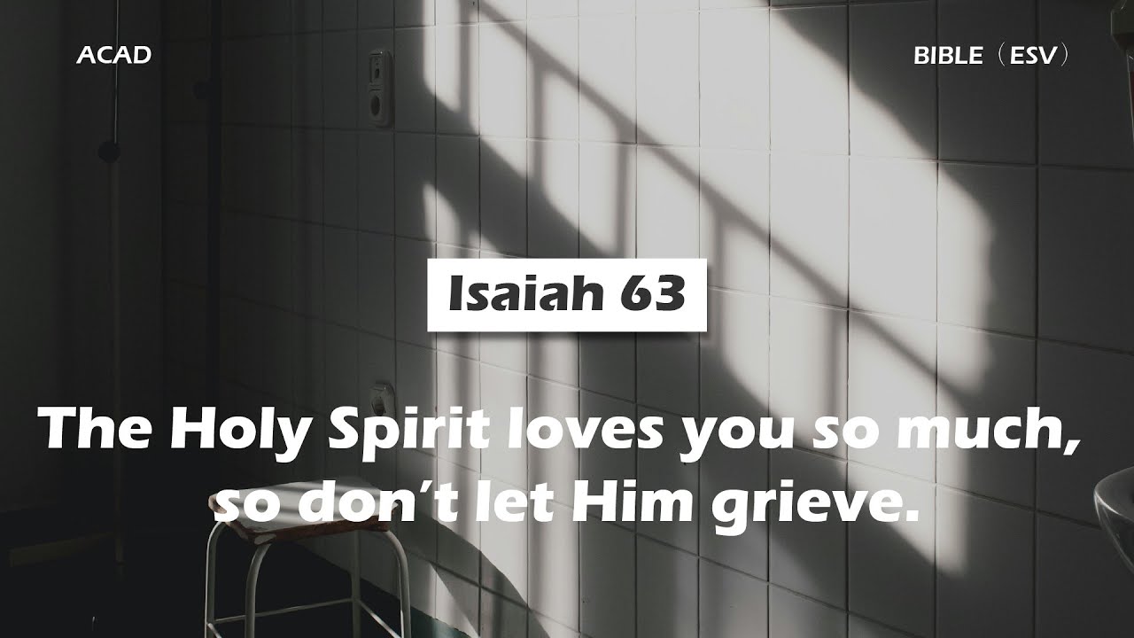 【 Isaiah 63 】The Holy Spirit loves you so much, so don’t let Him grieve. ｜ACAD Bible Reading