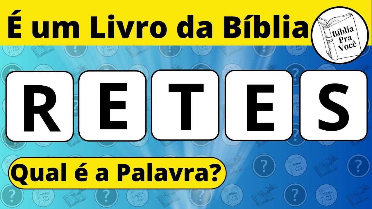 Descubra Qual é o Livro da Bíblia Com as Letras Embaralhadas #quizbíblico #qualéapalavra #quiz