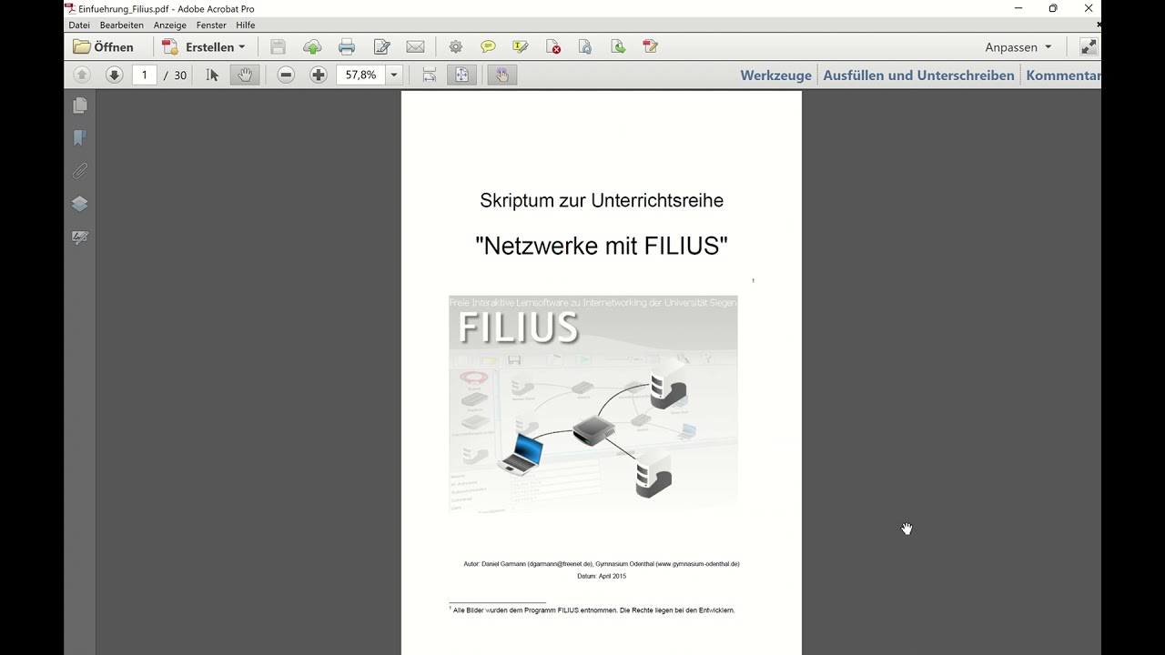 Lernsoftware Filius / Ressourcen f&uuml;r den Informatikunterricht