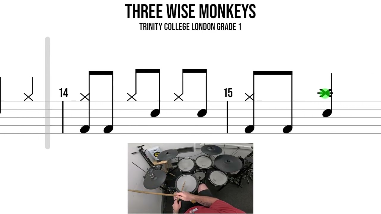 Three Wise Monkeys &ndash; Trinity College London Grade 1 | Drum Playthrough 🥁