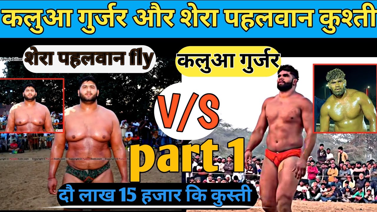 कलुआ गुर्जर और शेर पहलवान कुश्ती 💪 pachota stadium kushti | Sheru Yadav vlogs