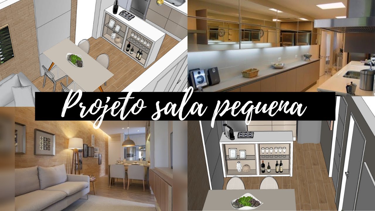 PROJETO DE UMA SALA PEQUENA + COZINHA | MUITAS IDEIAS