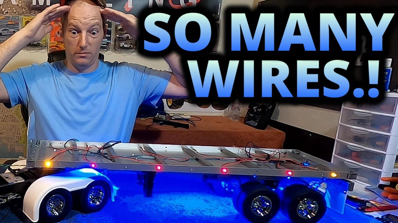 Tamiya Flatbed Trailer.! LEDs, Wires and Soldier OH MY..!!