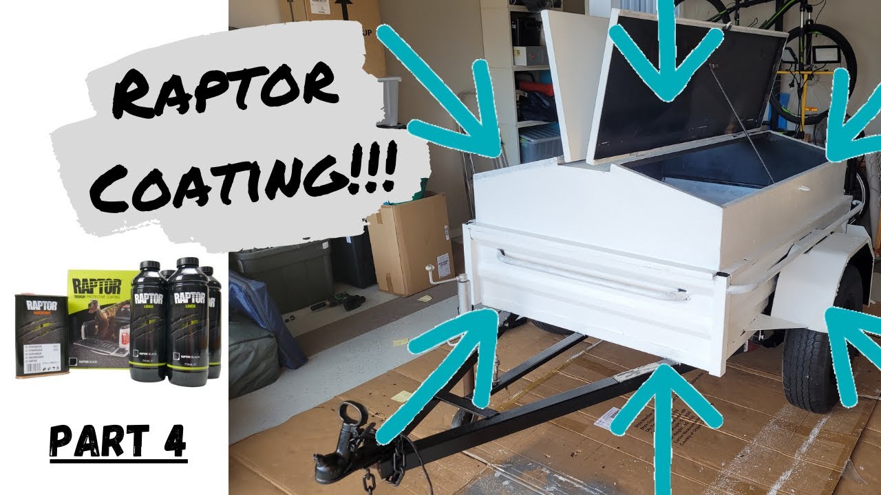 How to raptor line a trailer!