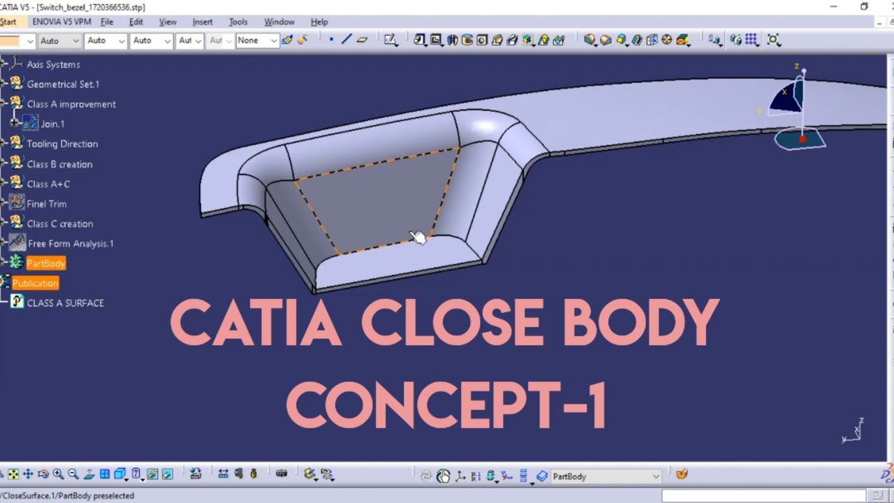 Catia Surface Design | Close Body concept -1