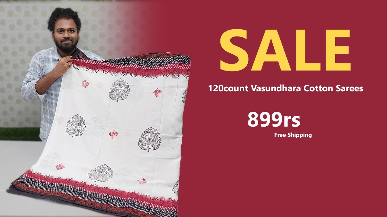 Biggest Offers on Vasundhara Cotton Sarees | SALE | Mana Handloom Sarees
